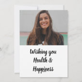 HALLO 2025 Rood en blauw Kerstkaart (Achterkant)