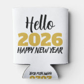 Hallo 2026 Gelukkig Nieuwjaar Blikjeskoeler (Achterkant)