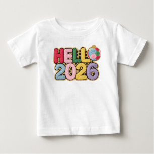 Hallo 2026 Gezellige Borduurwerk Stijl Nieuw Jaar