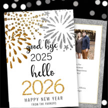 Hallo 2026 Gouden Glitter Feestelijke Vuurwerk Nie