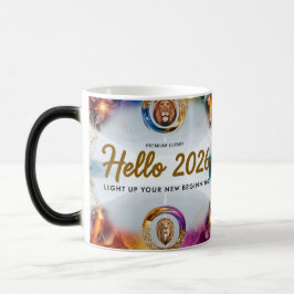 Hallo 2026 Leeuwenkoning Premium Kleur Vervormende Magische Mok