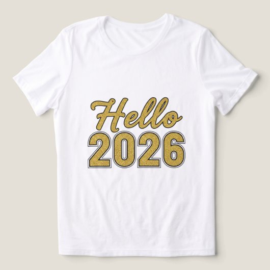 Hallo 2026 Matching T-Shirts voor Koppels (Design voorkant)