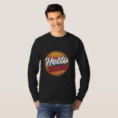 Hallo 2026 Retro Sunset T-shirt (Voorkant volledig)