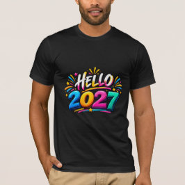Hallo 2027 Familie Nieuwjaar Matching T-shirt