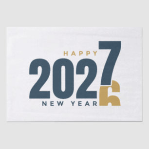 Hallo 2027 Vaarwel 2026 Nieuwjaar Tissuepapier