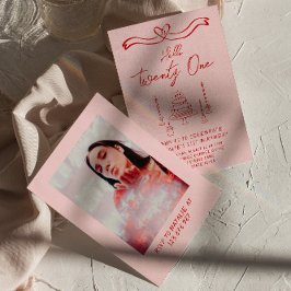 hallo 21e roze rode taart kaart