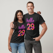 hallo 29 Jaar Oud Verjaardagsbloem T-shirt (Unisex)