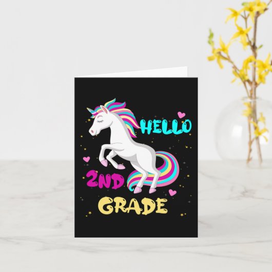 hallo 2e graad Eerste dag van tweede rang hier I c Kaart (Gele Bloem)