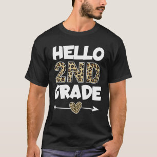 hallo 2e graad leopard print tweede graad leraar t-shirt