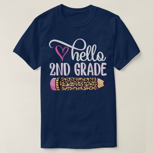 hallo 2e graad Leopard Tie Dye PencilSchudleraar T-shirt (Design voorkant)