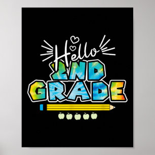 Hallo 2e klas Ck naar school eerste schooldag Poster