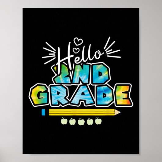 Hallo 2e klas Ck naar school eerste schooldag Poster (Voorkant)