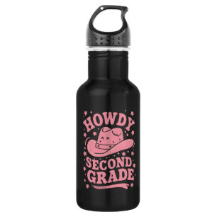 Hallo 2e klas cowboy cowgirl terug naar school waterfles 