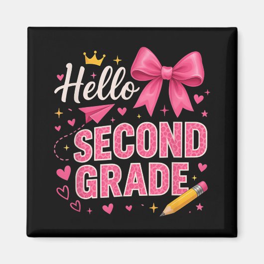 Hallo 2e klas eerste dag van school Coquette Te Magneet (Voorkant)