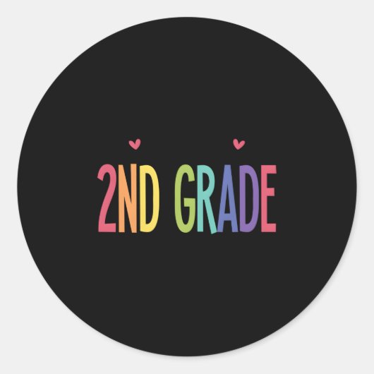Hallo 2e klas eerste schooldag welkom terug t ronde sticker (Voorkant)