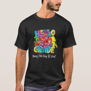 hallo 2e klas Fijne eerste schooldag T T-shirt
