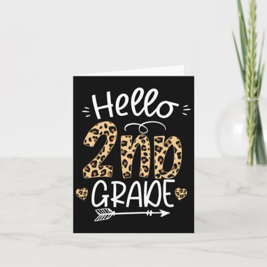Hallo 2e klas Leopard Leraar Studenten Byck naar S Kaart (Voorkant)
