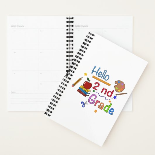 Hallo 2e klas - Schattige Terug naar school Ontwer Planner (Display)
