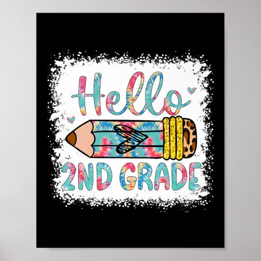 Hallo 2e klas terug naar school 2e klas student poster (Voorkant)