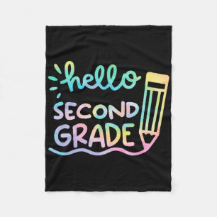 Hallo 2e klas Tie Dye Leraren Kinderen Terug naar  Fleece Deken