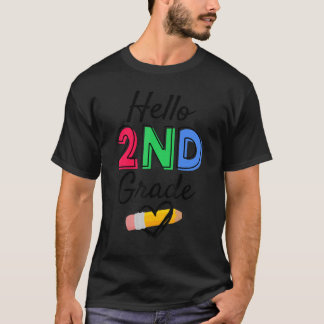 Hallo 2nd Grade Leuke Eerste Dag Van Tweede Grade T-shirt