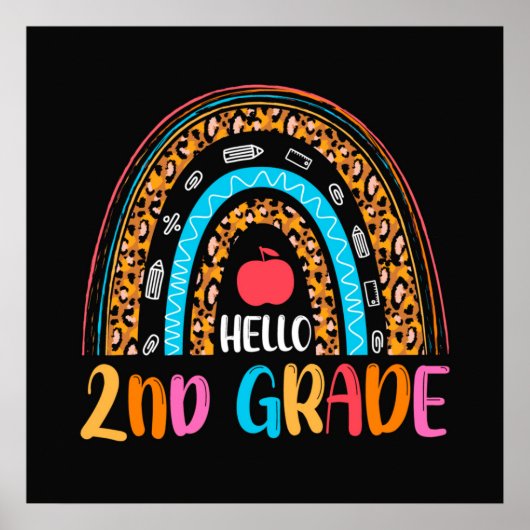 Hallo 2nd Grade Terug naar School Poster (Voorkant)