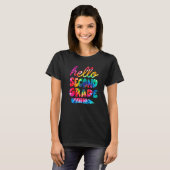 Hallo 2nd Grade Tie Dye Student Kinder Docenten T-shirt (Voorkant volledig)