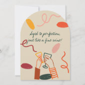 Hallo 30 30e verjaardag van de wijnmakerij kaart (Achterkant)