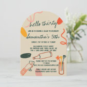 Hallo 30 30e verjaardag van de wijnmakerij kaart (Staand voorkant)