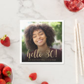 Hallo 30 Dertigste Verjaardag Party Foto Servet (Insitu)