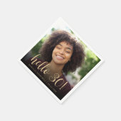 Hallo 30 Dertigste Verjaardag Party Foto Servet (Hoek)