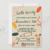 Hallo 30 Dertigste wijnmakerij Lunch Verjaardag Kaart (Voorkant)