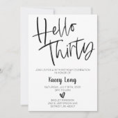 hallo 30 e verjaardag uitnodiging (Voorkant)