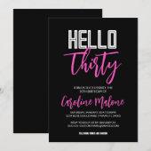 hallo 30 e verjaardag uitnodiging (Voorkant / Achterkant)