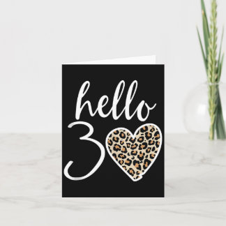 Hallo 30 Geschenken Hart Luipaard 30 Jaar Feest 30 Kaart