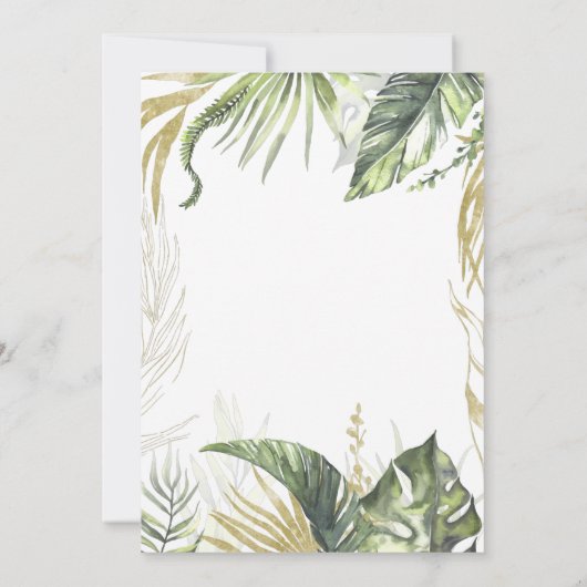 hallo 30 | Modern roze script tropisch 30th  Kaart (Achterkant)