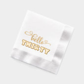 Hallo 30e verjaardag Elegant Modern Folie Servetten (Links)