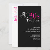 hallo 30e verjaardag RIP 20s Kaart (Voorkant)