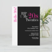 hallo 30e verjaardag RIP 20s Kaart (Staand voorkant)