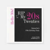 hallo 30e verjaardag RIP 20s Servet (Voorkant)