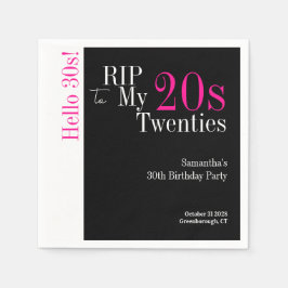 hallo 30e verjaardag RIP 20s Servet