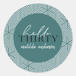 Hallo 30e verjaardag stickers