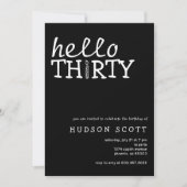 hallo 30e verjaardagsfeest kaart (Voorkant)