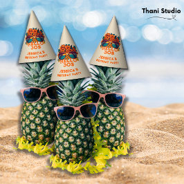 Hallo 30s Tropische Retro Zomerverjaardag Feesthoedjes