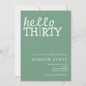 hallo 30ste verjaardag kaart (Voorkant)