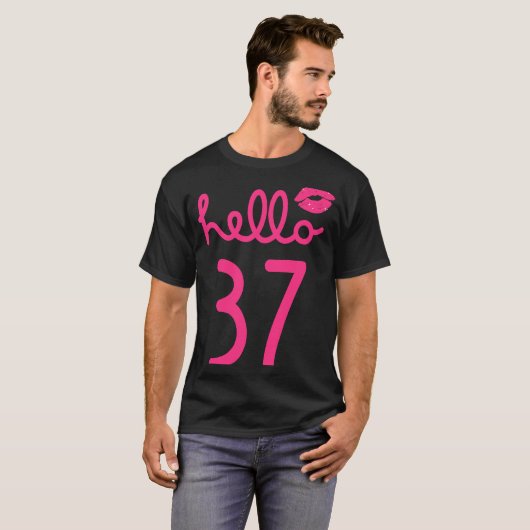 Hallo 37 Jaar Oud 37e Verjaardag Hoofdstuk 37 Voor T-shirt (Voorkant volledig)