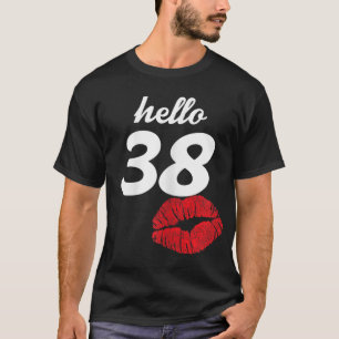 hallo 38 jaar oude geschenken voor de 38ste verjaa t-shirt