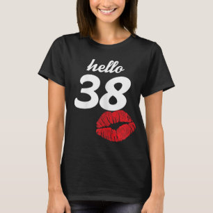 hallo 38 jaar oude geschenken voor de 38ste verjaa t-shirt