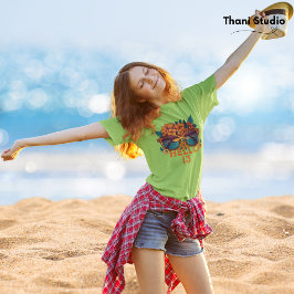 Hallo 3 Tropische Retro Zomerverjaardag T-shirt