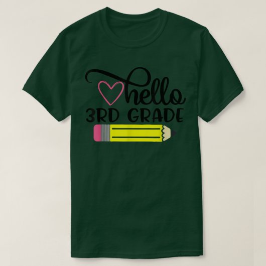 hallo 3e graad Shirt Terug naar school lerarenstud (Design voorkant)